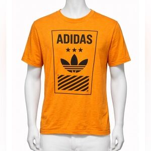 Adidas Men's Orange Graphic Tee